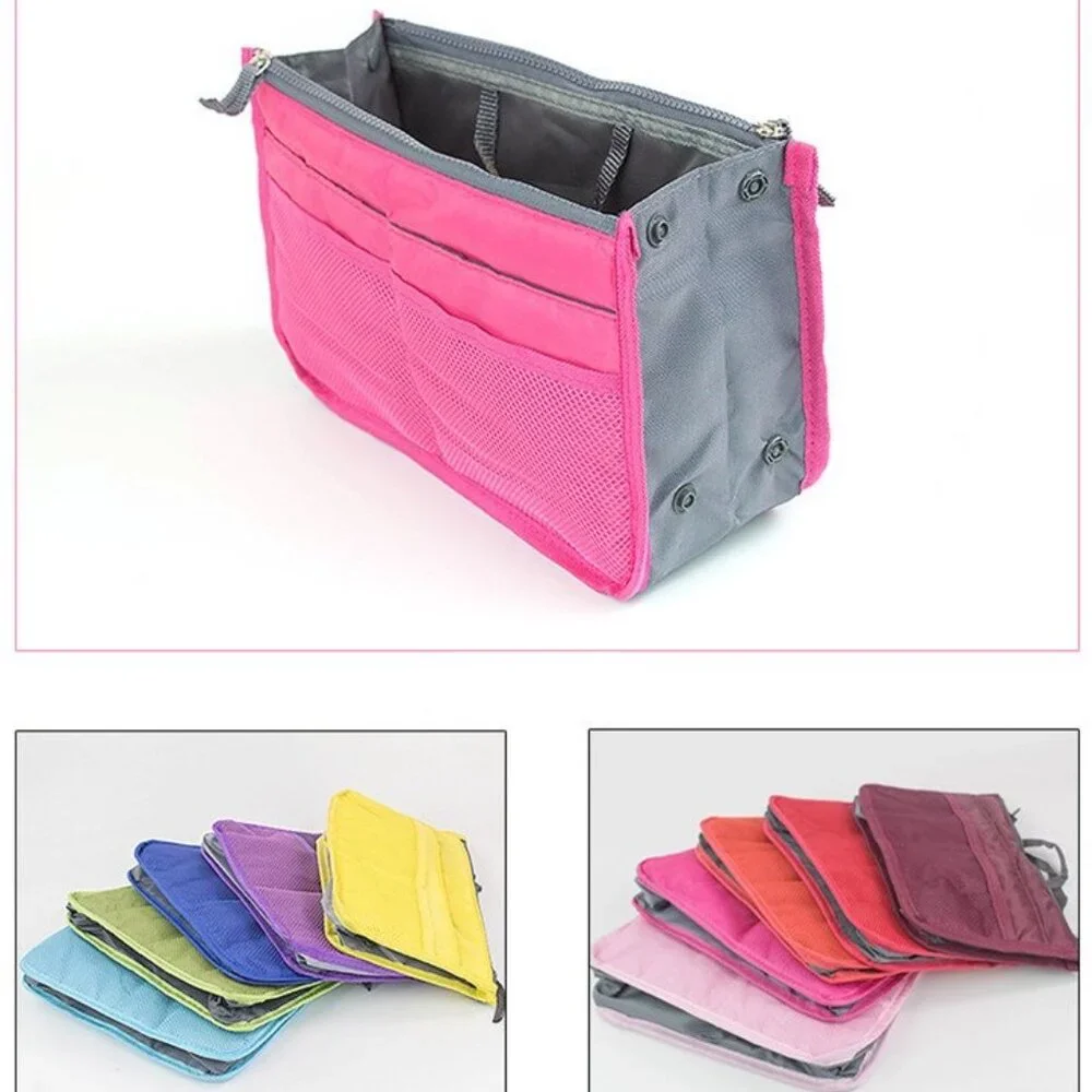 Handbag Organizer Insert / Bag Divider /Purse Tote/ Cosmetic Case- Pink - NWT